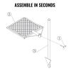 VEVOR Swivel Campfire Grill, Fire Pit Grill Grate over Fire Pits, Heavy Duty Steel Grill Grates, 360° Adjustable Open Fire Outdoor Cooking Equipment